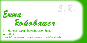 emma rokobauer business card